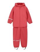 CeLaVi Basic Rainwear Set -Recycle Pu Röd