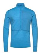 Icebreaker M Mer 200 Realfleece Descender Ls Half Blå