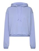 Monki Cropped Terry Pyjama Hoodie Blå