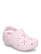 Crocs Classic Floral Cut Out Clog K Rosa