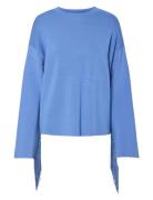 YAS Yasfringa Ls O-Neck Knit Pullover S. Blå