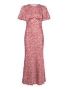 Malina Freja Pouf Sleeve Maxi Dress Rosa