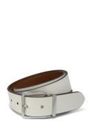 Lauren Ralph Lauren Reversible Crosshatch Leather Belt Multi/patterned