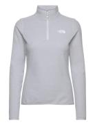 The North Face W 100 Glacier 1/4 Zip - Eu Grå