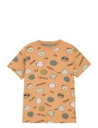 Minymo T-Shirt Ss Aop Beige