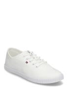 Tommy Hilfiger Canvas Lace Up Sneaker Vit