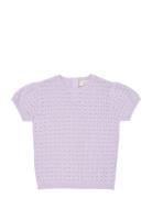 Copenhagen Colors Knitted Pointelle Blouse Lila